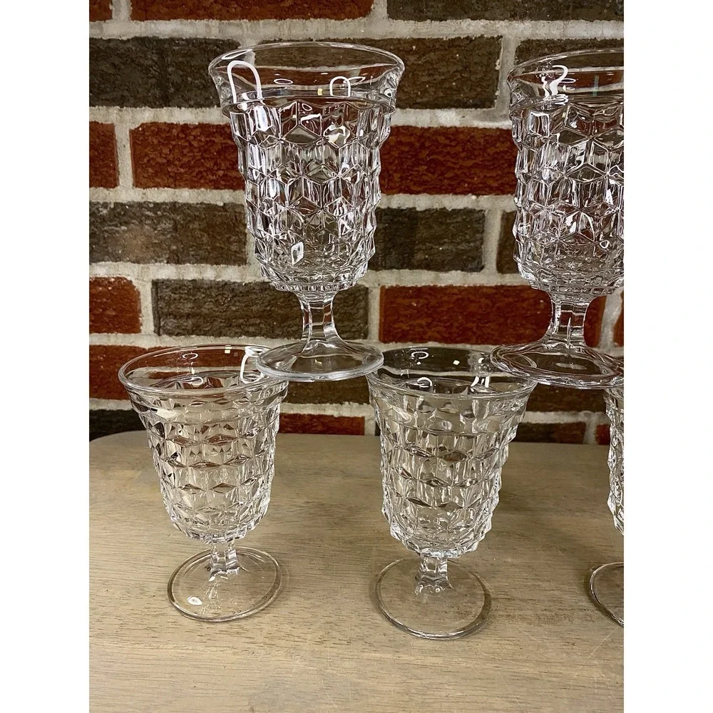 Fostoria American Footed Cubist  5 1/2